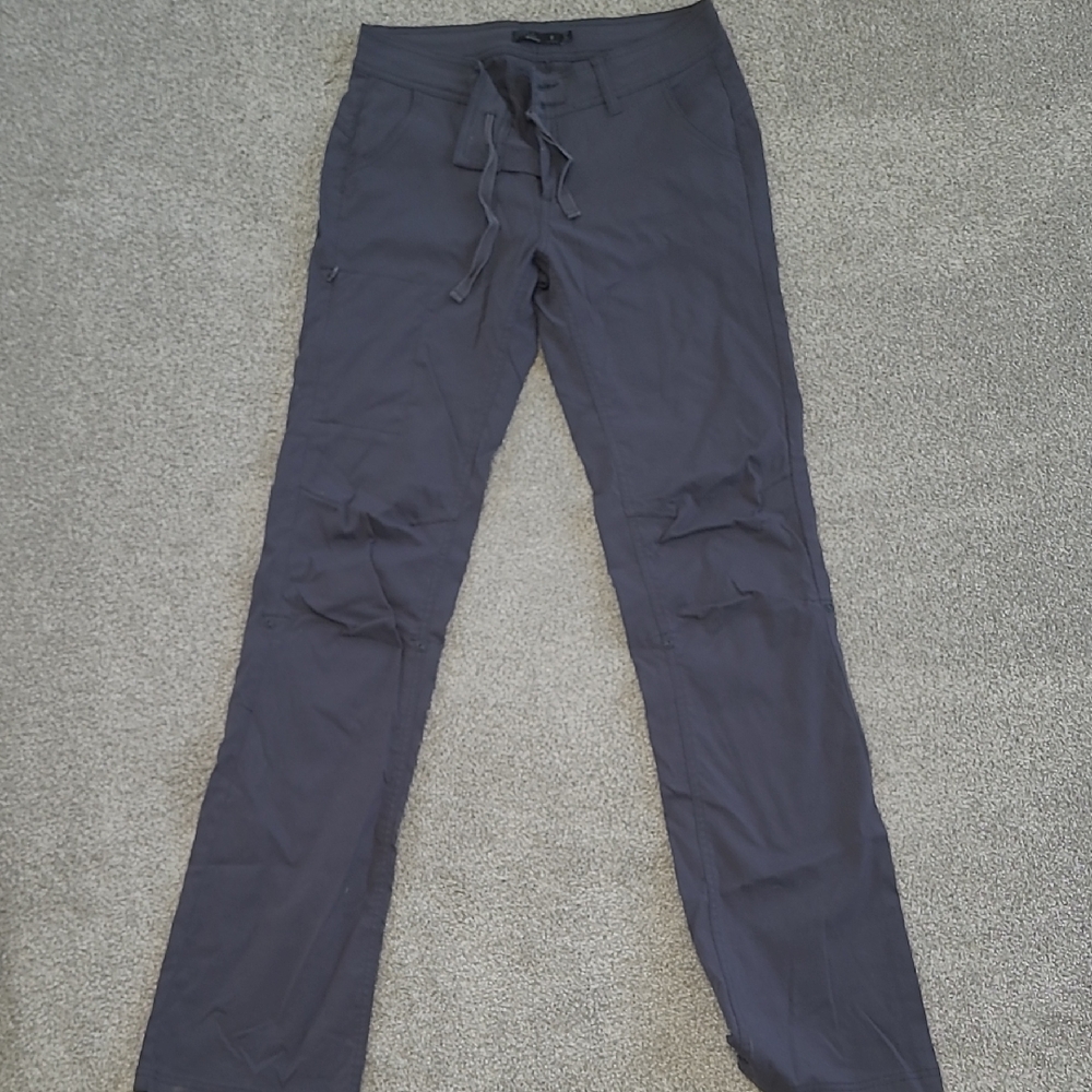 Prana Gray Roll Up Pants 6 Tall